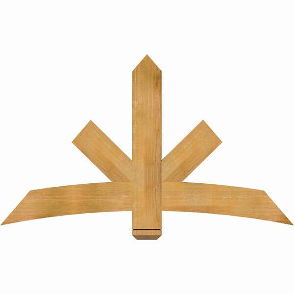 Ekena Millwork Alberta Rough Sawn Timber Gable Bracket, Western Red Cedar, 60"W x 35"H x 2"D x 6"F, 14/12 Pitch GBW060X35X0206ALB00RWR - main